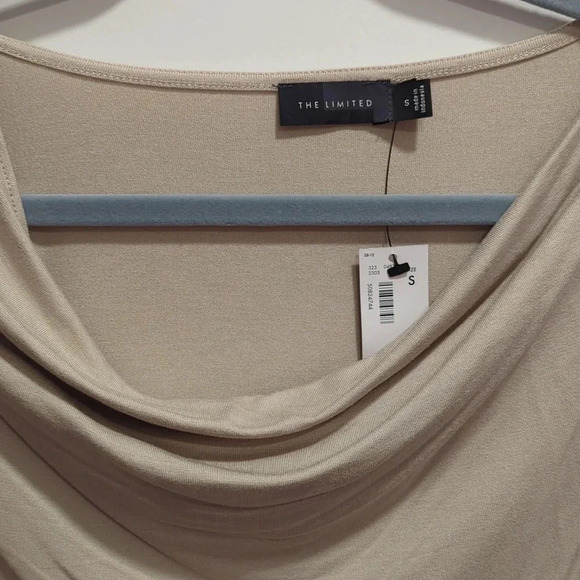 New With Tags Beige Cowl Neck 3/4 Sleeve Top by The Limited - Picture 2 of 3